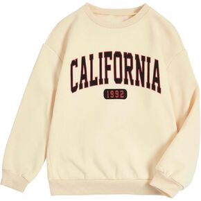 SOLY HUX Girl's Cute Graphic Sweatshirt Letter Print Long Sleeve Crewneck Pullover Tops