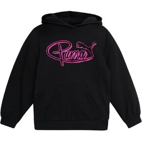 PUMA Girls' Sweatshirt - Performance Fleece Pullover Graphic Hoodie for Girls (7-16)