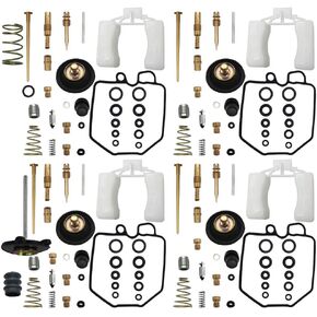 4-Pack Carburetor Rebuild Kits Carb Repair Kit w/plug Replacement for Honda CB750C CB750K 1980-1982 Nighthawk 750 CB750SC 1982-1983