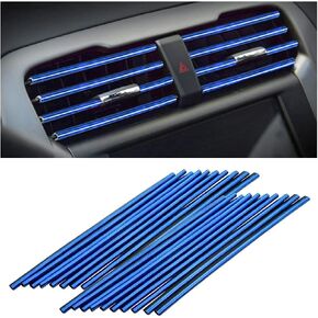 20PCS Car Air Conditioner Decoration Strip, Waterproof Vehicle Air Vent Outlet Decorative Protection Trim, Bendable Auto Interior Decor Accessories, Universal for SUV, Truck, RV (Purple)