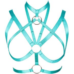 Women's Harness Punk Garter Elastic Bra Hollow Out Tops Plus Adjustable Size Gothic Hallowee Club Party Dance Festival Rave