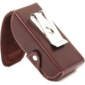 Orsus Folding Glasses Hard Case with Belt Clip, 3.7x1.6 Inch PU Leather Folding Sunglasses Eyeglasses Case, EDC Pouch on Belt