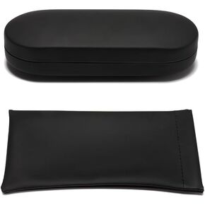 Sunglasses Case, Hard Case for Eyeglasses Sunglasses, Storage Box with Cleaning Cloth and Pouch for Men Women