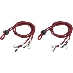 HARFINGTON Eyeglasses Holder Strap Cord, 2Pcs 33" Sunglasses String Strap Around Neck Eyewear Retainer Chain Hat Strap Lanyard, Red