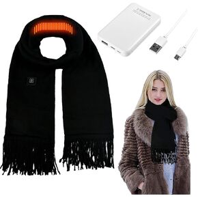 Electric Heated Scarf for Women with Rechargeable Battery Fashion Long Neck Scarfs 3 Levels