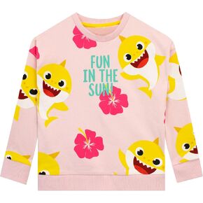 Pinkfong Girls' Sweatshirt Baby Shark Pink 2T