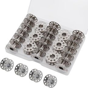 Metal Sewing Machine Bobbins, 28 PCS Universal Sewing Machine Bobbins, Compatible with Singer, Brother, Janome, Bernina, Toyata, etc. (28 PCS)