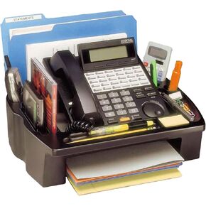 Kantek Phone Central Stand and Organizer, 14.25-Inch Wide x 11.75-Inch Deep x 3.5-Inch High, Gray (ORG500)
