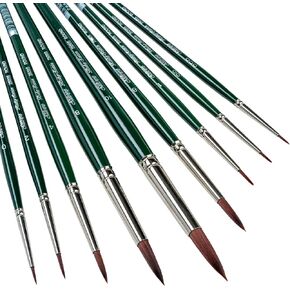 Silver Brush Limited RS-2504 Ruby Satin Mixed Media Variety Set, Set of 4 Brushes, Round Size 4, Flat Size 4, Bright Size 4 and Filbert Size 4 in Kuwait