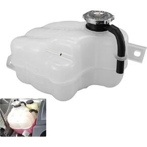 603-453 Engine Coolant Reservoir Tank with Cap & Tubing Compatible with 2009 - 2010 Dodge Journey L4 2.4L, V6 3.5L | 2011 - 2019 Dodge Journey V6 3.6L, Overflow Tank Replaces# 5058456AE