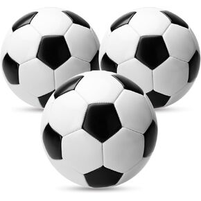 Soccer Ball Size 3 Size 4 Size 5 with Pump - Single, 2 or 3 Pack - Official Size & Weight - Classic Indoor Outdoor Soccer Long-Lasting Performance- Ideal Gift for Toddler Kids Boys Girls Youth Adult