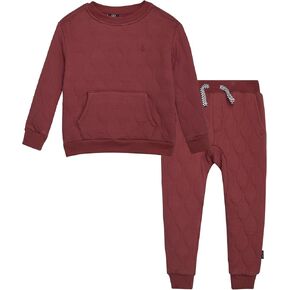 Volcom Boys' Sweatsuit Set - 2 Piece Soft Fleece Crewneck Pullover Sweatshirt and Jogger Pants - Cozy Outfits for Boys 12M-7