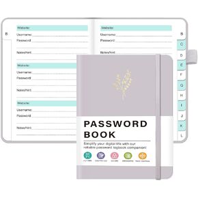 كتاب حارس كلمة المرور مع علامات تبويب أبجدية، كتاب كلمة مرور غلاف فني لتسجيل الدخول إلى عنوان موقع الإنترنت، دفتر كلمات مرور صغير مثالي، حارس كلمات مرور ومنظم للمكتب المنزلي، برتقالي