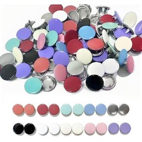 300 Sets Metal Snap Buttons with Fastener Pliers Press Tool Kit, 10 Colors Solid Sewing Snaps for Fabric,Prong Snap Button Kits for DIY Crafting Clothing Sewing (9.5mm / 1200 PCS)