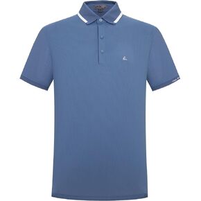 Men's Premium Golf Polo – Silky Tech Nylon, Cooling, UV-Resistant, Quick-Dry Athletic Shirt for Golf, Tennis, and Casual Wear