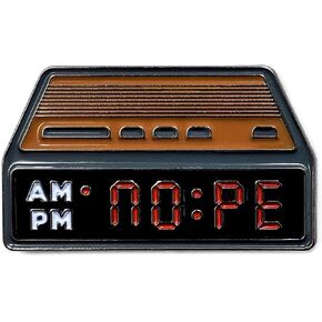 Nope Alarm Clock Enamel Lapel Pin