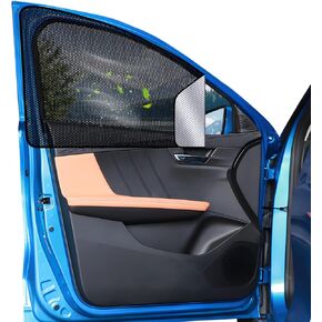 ZATOOTO Car Window Shades 4 Pack, Magnetic Car Side Window Sun Shade for Baby Black Silver Reversible Breathable Mesh Car Window Sun Blocker for Privacy and Sun Protection for Camping Travel Nomads