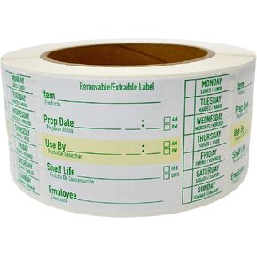 Labels for Food Containers 2x3, 1000 Food Labels Stickers, Kitchen Labels, Freezer Labels, Removable Labels for Food Containers, Food Storage Labels, Freezer Labels to Write on