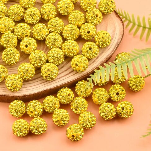 120pcs 10mm Rhinestone Clay Beads, Polymer Fancy Bling Beads for Baseball Necklace, Round Shamballa Disco Sparkly Beads for Jewelry Making-Dark Blue in Kuwait