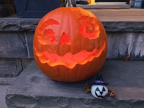 مجموعة أدوات بناء Buddiez Jack-O-Lantern Craft المكونة من 3 قطع - قم ببناء واللعب وعرض 3 فوانيس Jack-O-Lanterns من الطين الجاف بالهواء للهالوين والخريف، رائعة لحفلات أعياد الميلاد، أو الخدعة أو الحلوى، للأطفال من سن 5 سنوات فما فوق in Saudi Arabia
