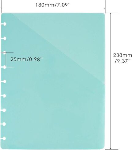 Discbound Dividers with Pockets Discbound Notebook 7x9.25'' Divider 9 Disc Bound Classic Size Planner Inserts Pocket 5pcs Plastic Index Dividers for Binder Folder Office in Saudi Arabia