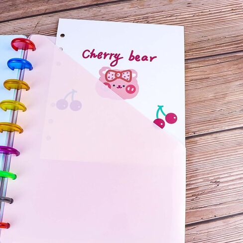 Discbound Dividers with Pockets Discbound Notebook 7x9.25'' Divider 9 Disc Bound Classic Size Planner Inserts Pocket 5pcs Plastic Index Dividers for Binder Folder Office in Saudi Arabia