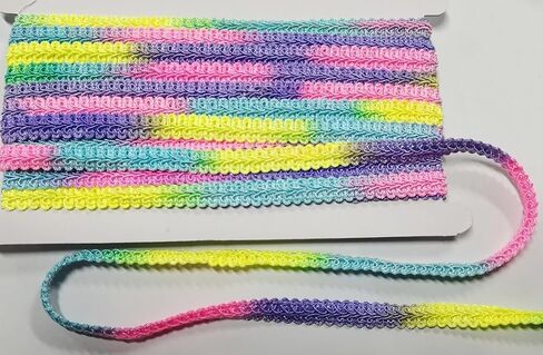YYCRAFT Gimp Braid Trim 1/2 بوصة × 18 ياردة من The Yard زخرفة جديلة كلاسيكية منسوجة 12 مم، وردي فاقع in Saudi Arabia