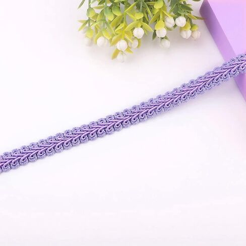 YYCRAFT Gimp Braid Trim 1/2 بوصة × 18 ياردة من The Yard زخرفة جديلة كلاسيكية منسوجة 12 مم، وردي فاقع in Saudi Arabia