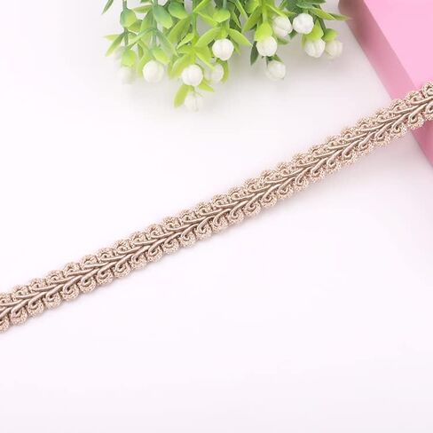 YYCRAFT Gimp Braid Trim 1/2 بوصة × 18 ياردة من The Yard زخرفة جديلة كلاسيكية منسوجة 12 مم، وردي فاقع in Saudi Arabia