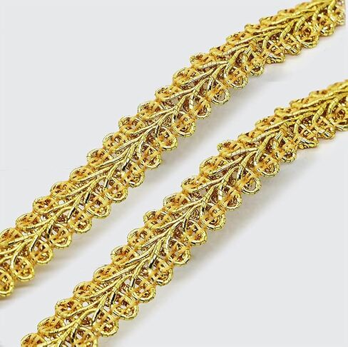 YYCRAFT Gimp Braid Trim 1/2 بوصة × 18 ياردة من The Yard زخرفة جديلة كلاسيكية منسوجة 12 مم، وردي فاقع in Saudi Arabia