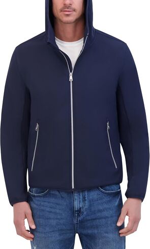 Kenneth Cole Men's Hooded Soft Shell with Coil Zip Detail in Saudi Arabia