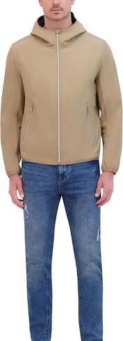 Kenneth Cole Men's Hooded Soft Shell with Coil Zip Detail in Saudi Arabia