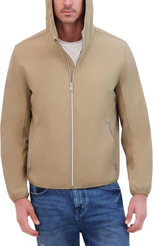 Kenneth Cole Men's Hooded Soft Shell with Coil Zip Detail in Saudi Arabia