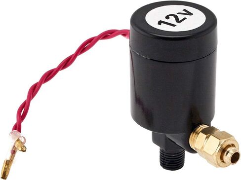 صمام هواء كهربائي 1/4 بوصة NPT 12 فولت (ملف لولبي) لخرطوم OD 3/8 بوصة قطار 200PSI/بوق هوائي أسود VXA7468B in Saudi Arabia