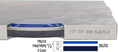 Universal TFX 0208253 - تخصيص تلقائي 1/2 بوصة ثنائي اللون - 1/2 بوصة × 150 بوصة (شريط 1/4 بوصة، فجوة 1/8 بوصة، ثم شريط 1/8 بوصة) - 253-أسود/ذهبي معدني in Kuwait