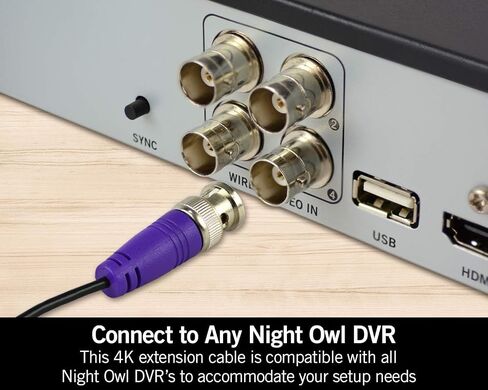 Night Owl 100 ft. in-Wall Rated Video/Power Camera Extension Cable with Extension Adapter (2-Pack) in Kuwait