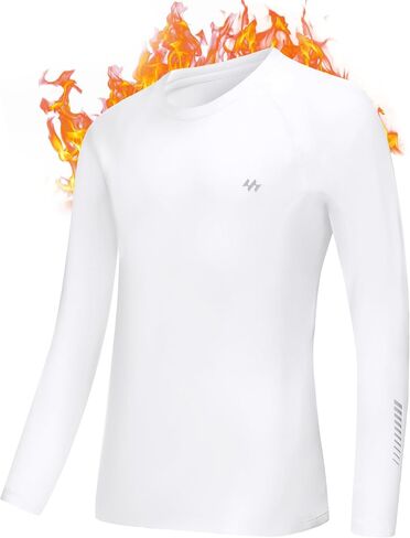 Ewedoos Boys Undershirts Thermal Shirts Youth Kids Compression Shirt Long Sleeve Fleece Lined Base Layer Baseball Soccer in Saudi Arabia