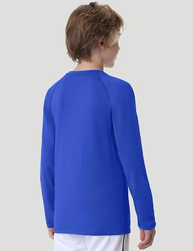 Ewedoos Boys Undershirts Thermal Shirts Youth Kids Compression Shirt Long Sleeve Fleece Lined Base Layer Baseball Soccer in Saudi Arabia