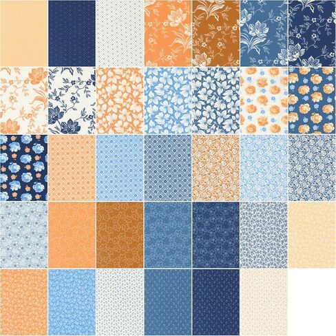 Moda Fabrics Denim & Daisies Jelly Roll من Fig Tree Co 35380JR in Saudi Arabia