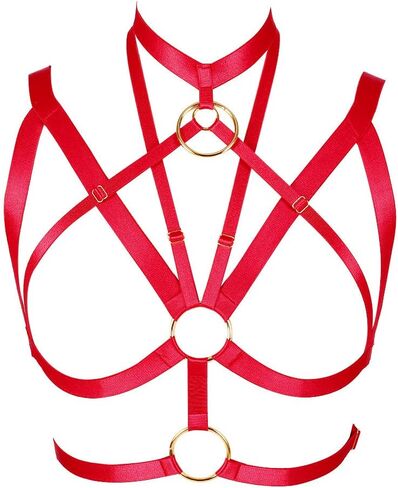 Women's Harness Punk Garter Elastic Bra Hollow Out Tops Plus Adjustable Size Gothic Hallowee Club Party Dance Festival Rave in Kuwait