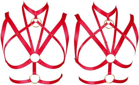 Women's Harness Punk Garter Elastic Bra Hollow Out Tops Plus Adjustable Size Gothic Hallowee Club Party Dance Festival Rave in Kuwait