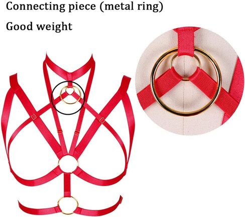 Women's Harness Punk Garter Elastic Bra Hollow Out Tops Plus Adjustable Size Gothic Hallowee Club Party Dance Festival Rave in Kuwait