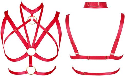 Women's Harness Punk Garter Elastic Bra Hollow Out Tops Plus Adjustable Size Gothic Hallowee Club Party Dance Festival Rave in Kuwait