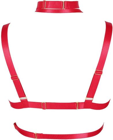 Women's Harness Punk Garter Elastic Bra Hollow Out Tops Plus Adjustable Size Gothic Hallowee Club Party Dance Festival Rave in Kuwait