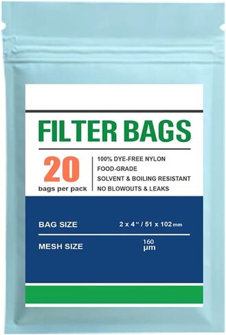 Premium Nylon 10 Pcs Filter Bags, 2" X 4", Double-Stitching, Rosin Press Bags (120 Micron) in Saudi Arabia