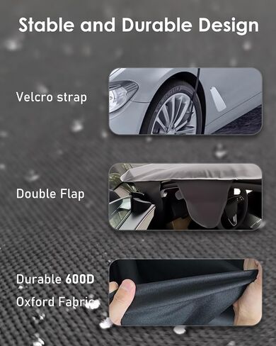 Windshield Cover for Ice/Snow [600D Oxford Fabric] Winter Protection Frost Snow Cover with Dual-Sided Waterproof PVC Heavy Duty Frost, Winter Protection for Car, Sedan, SUV, Trucks in Saudi Arabia