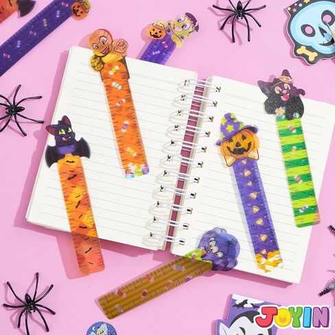 JOYIN 36 PCS Halloween Bookmark Rulers, 6 Designs Halloween Themed Prints Page Markers for Students Teachers Reading, Trick or Treat Classroom Reward Gifts, Halloween Party Favors Goodies, Book Marker in Saudi Arabia