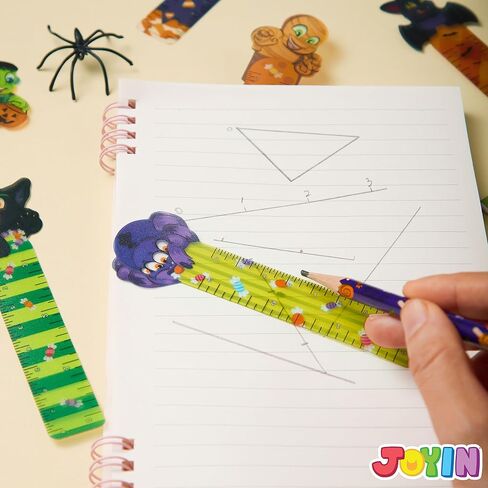 JOYIN 36 PCS Halloween Bookmark Rulers, 6 Designs Halloween Themed Prints Page Markers for Students Teachers Reading, Trick or Treat Classroom Reward Gifts, Halloween Party Favors Goodies, Book Marker in Saudi Arabia