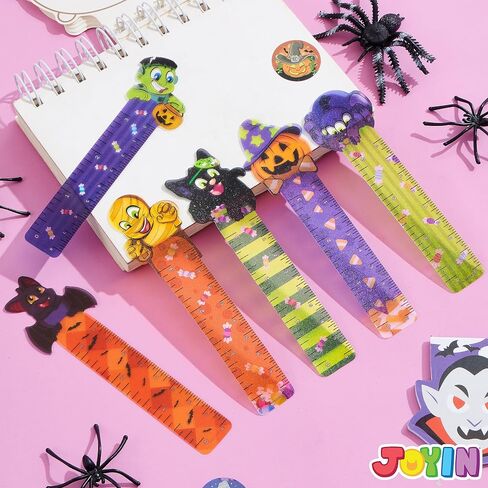JOYIN 36 PCS Halloween Bookmark Rulers, 6 Designs Halloween Themed Prints Page Markers for Students Teachers Reading, Trick or Treat Classroom Reward Gifts, Halloween Party Favors Goodies, Book Marker in Saudi Arabia