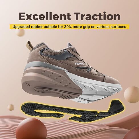 FitVille Wide Walking Shoes for Men Extra Wide Width Sneakers with Arch Support for Flat Feet Heel Pain Relief Plantar Fasciitis - Rebound NEO V1 in Saudi Arabia